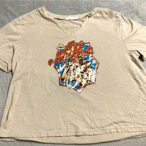 Nude rock n roll t-shirt